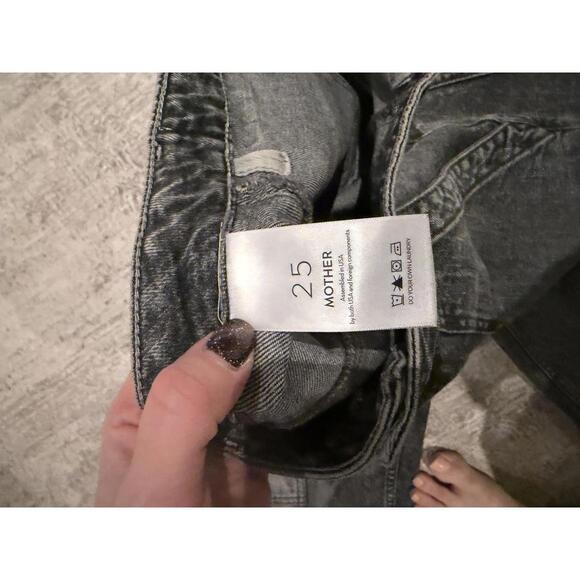 Mother Superior High-Waisted Cargo Jeans The Private Zip Pocket Ankle sz 25 - Picture 4 of 7